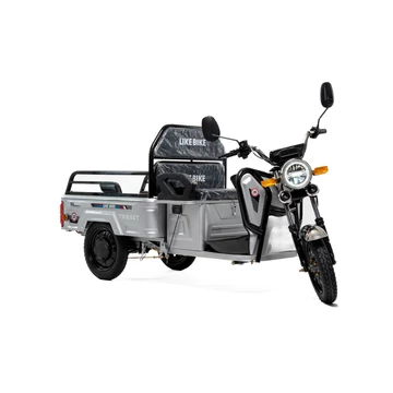 Likebike - Trieszt elektromos teherszállító háromkerekű robogó 25km/h 60V 23Ah Grafén akkumulátor 1600W 250Kg Teherbírás - ezüst 