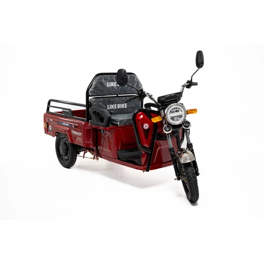 Likebike - Trieszt elektromos teherszállító háromkerekű robogó 25km/h 60V 23Ah Grafén akkumulátor 1600W 250Kg Teherbírás - bordó