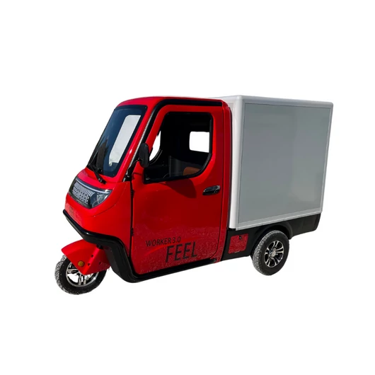 FEEL - Worker 3.0 Elektromos háromkerekű cargo fűthető utastérrel 3000Watt 45km/h 72V 70Ah LI-ION dobozos