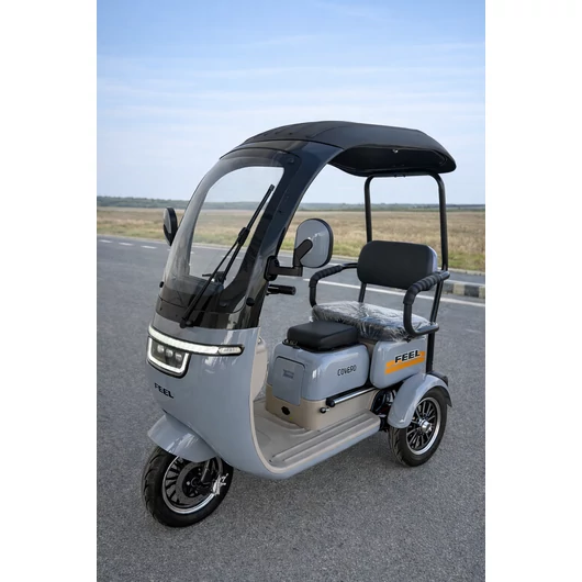 Likebike - FEEL - Solo Covered - Fedett elektromos háromkerekű segédmotoros kerékpár 60V23Ah grafén akkumulátor 1000W